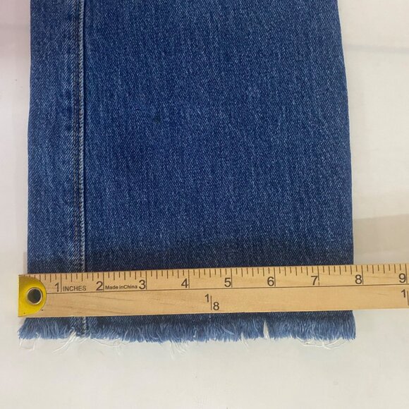 Frame Denim Le Sylvie Kick Boot Jeans Size 25 Medium Wash Distressed Frayed Hem - Picture 14 of 15